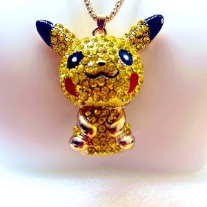 BetseyJohnson Golden Kitten Pendant Necklace